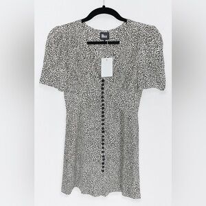 The Kooples “Mini Leo” Button-Front Cheetah / Leopard Print Dress — Size 3 — NWT
